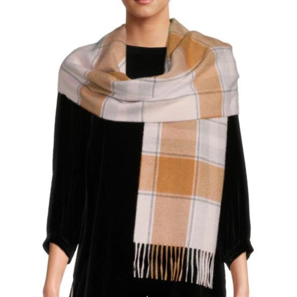 Saks Fifth Avenue Cashmere Plaid Scarf